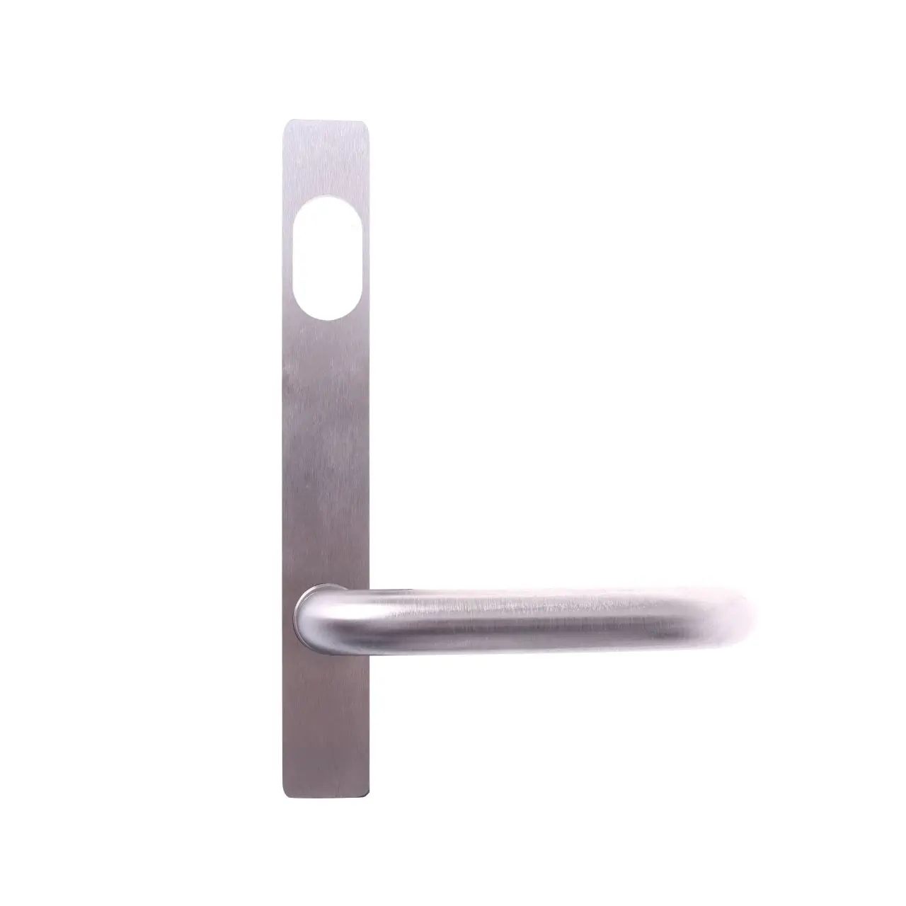 Lockwood 4801-70 External Narrow Plate with Cylinder Hole and Lever – Satin Chrome