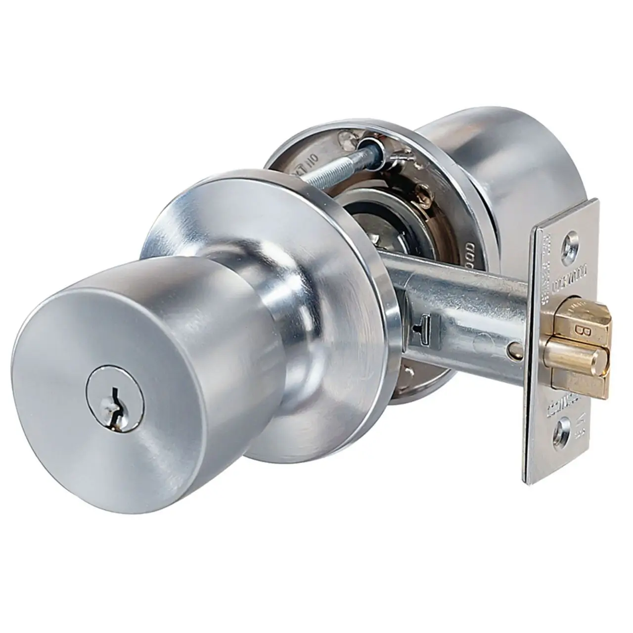 Lockwood 530 Knob Entrance Lockset – Satin Chrome