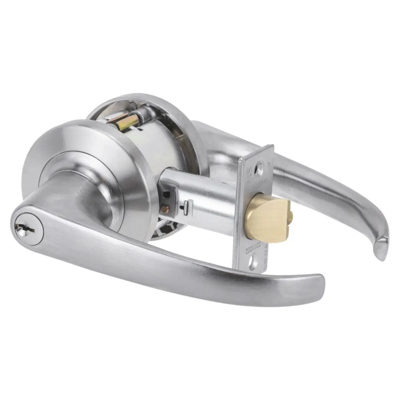 Lockwood 934 Lever Glass Door Lockset – Satin Chrome