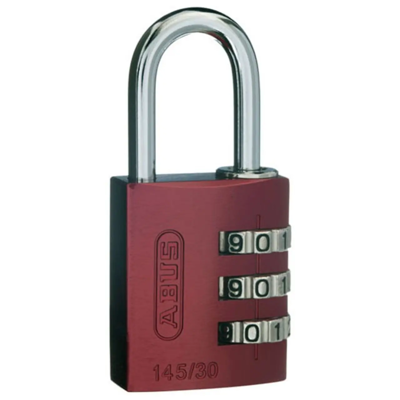 ABUS P/LOCK 145/30 RED BX ALUM BODY 3 WHEEL COMBO