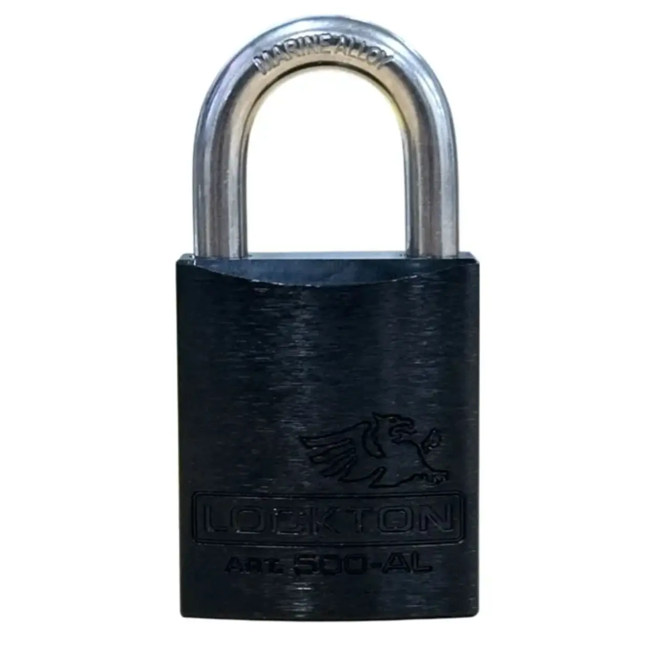 Lockton 500 Series’ 45mm (KD) PADLOCK ‘AL13’ *BLACK* – S/STEEL SHKL.