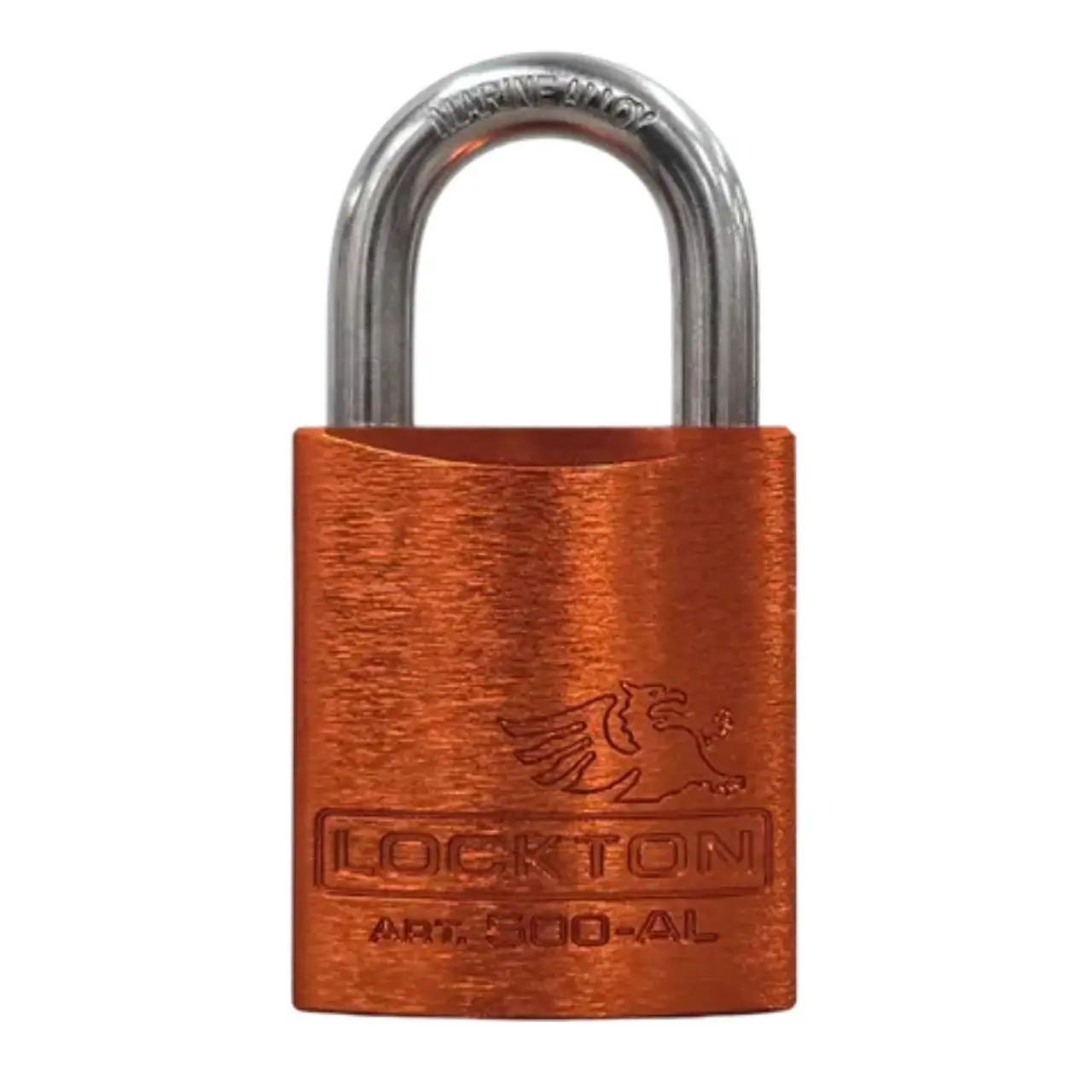 Lockton 500 Series’ 45mm (KD) PADLOCK ‘AL13’ *ORANGE* – S/STEEL SHKL.