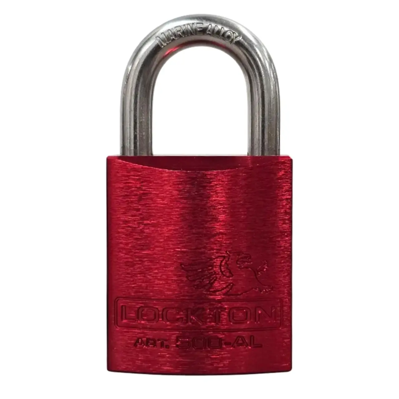 Lockton 500 Series’ 45mm (KD) PADLOCK ‘AL13’ *RED* – S/STEEL SHKL.